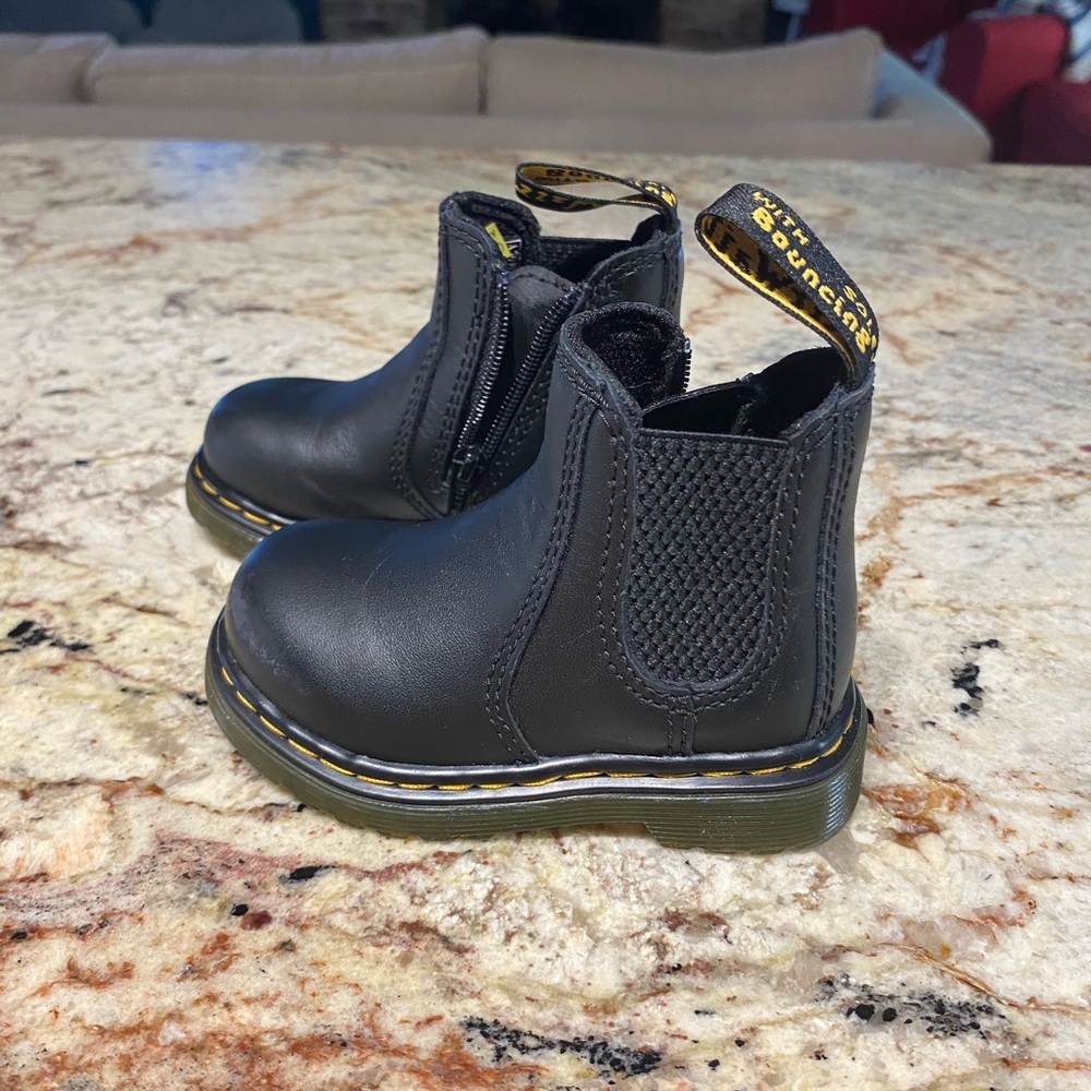 Dr. Martens Black Kids Boots